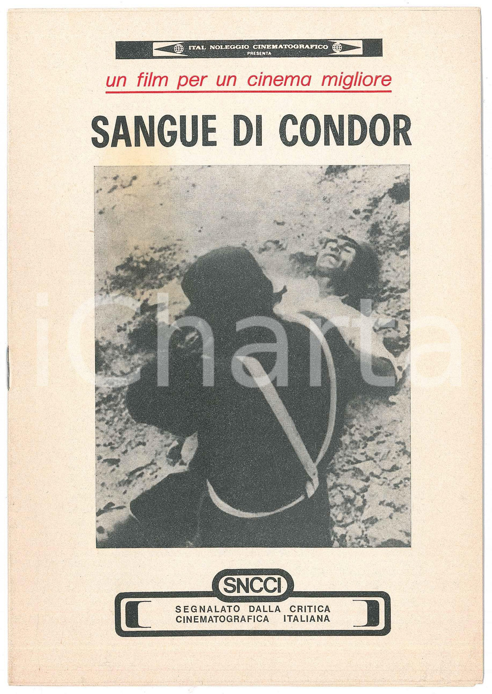 Oggetto da collezione cartaceo 1969 CINEMA Sangue di condor  Regia di Jorge SAJINES Pubblicazione 15x21 cm 1