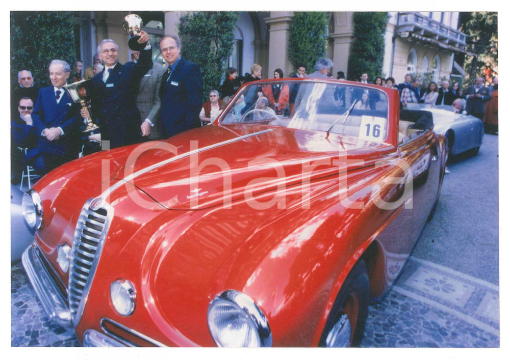 Fotografia d epoca originale 2001 COMO Coppa d oro VILLA D ESTE Corrado LOPRESTO e ALFA ROMEO 6C 200 SS Foto 1