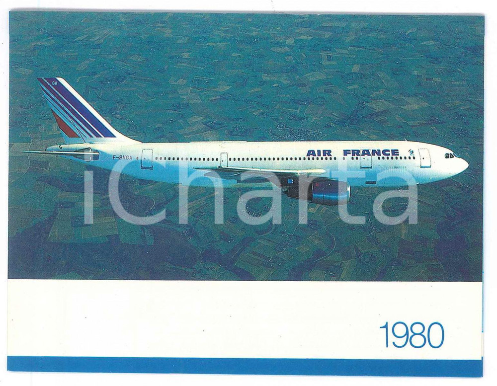 Materiale pubblicitario d’epoca 1980 AIR FRANCE  Flotte et trafic  ILLUSTRATED vintage brochure French 1