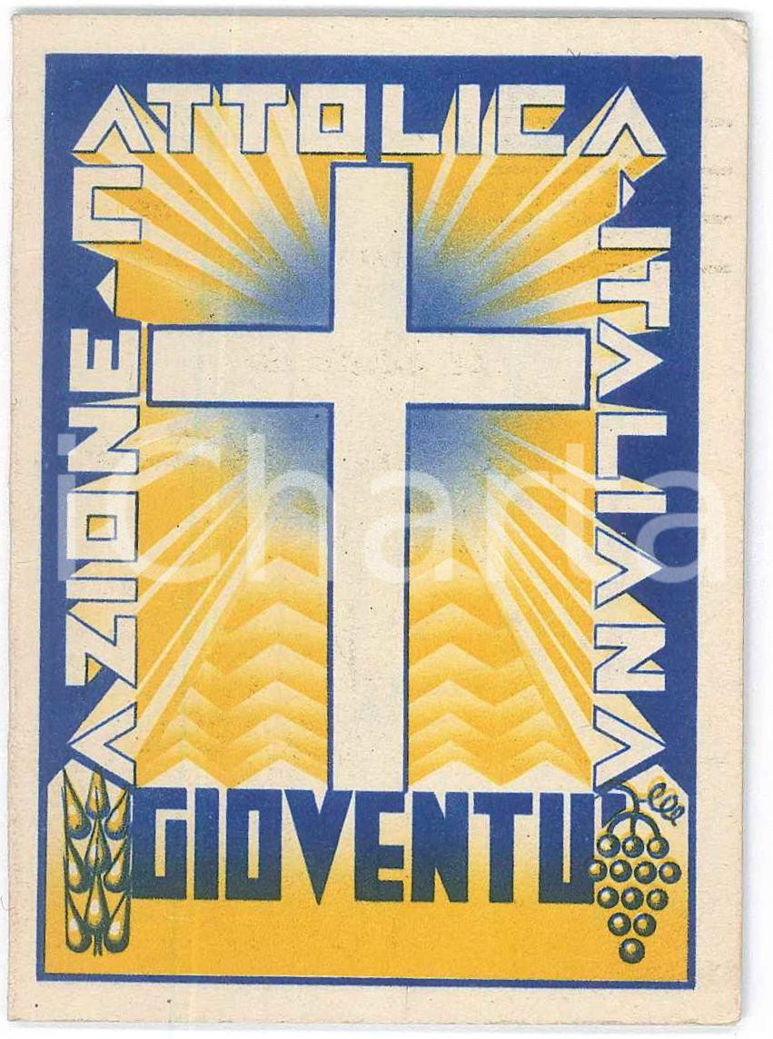 Oggetto da collezione cartaceo 1936 NOVARA Tessera AZIONE CATTOLICA ITALIANA GioventÃ¹  Socio Effettivo 1