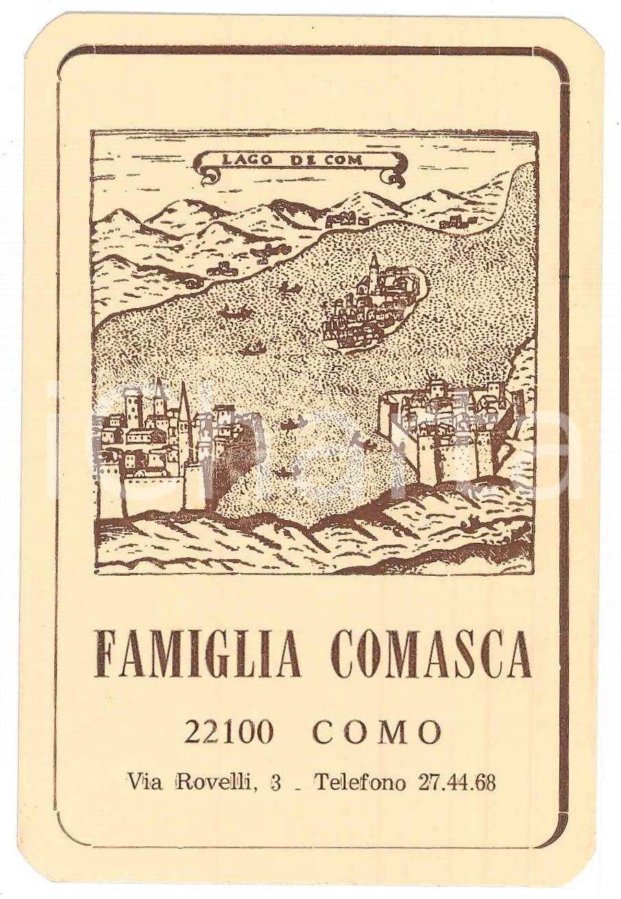 Oggetto da collezione cartaceo 1979 COMO Tessera FAMIGLIA COMASCA per socio ordinario 1
