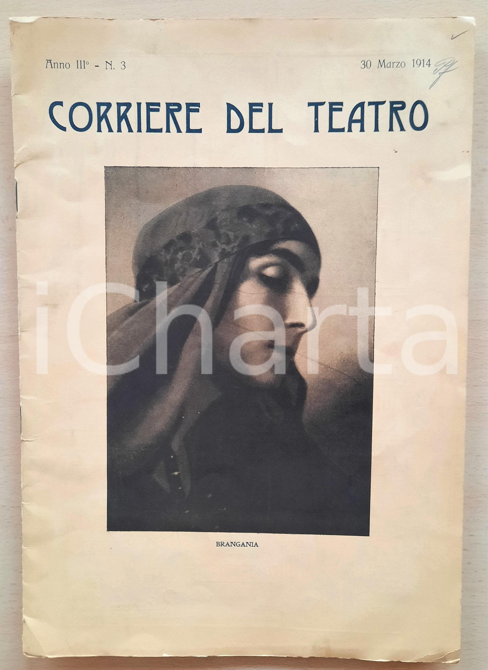 Giornale, rivista storica 1914 CORRIERE DEL TEATRO Opere di Maurice MAETERLINCK in Italia Rivista 1