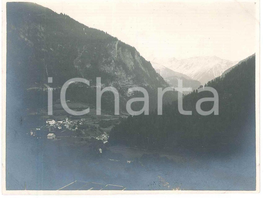 Fotografia d epoca originale 1919 FILISUR SVIZZERA Veduta panoramica Fotografia 10x8 cm 1