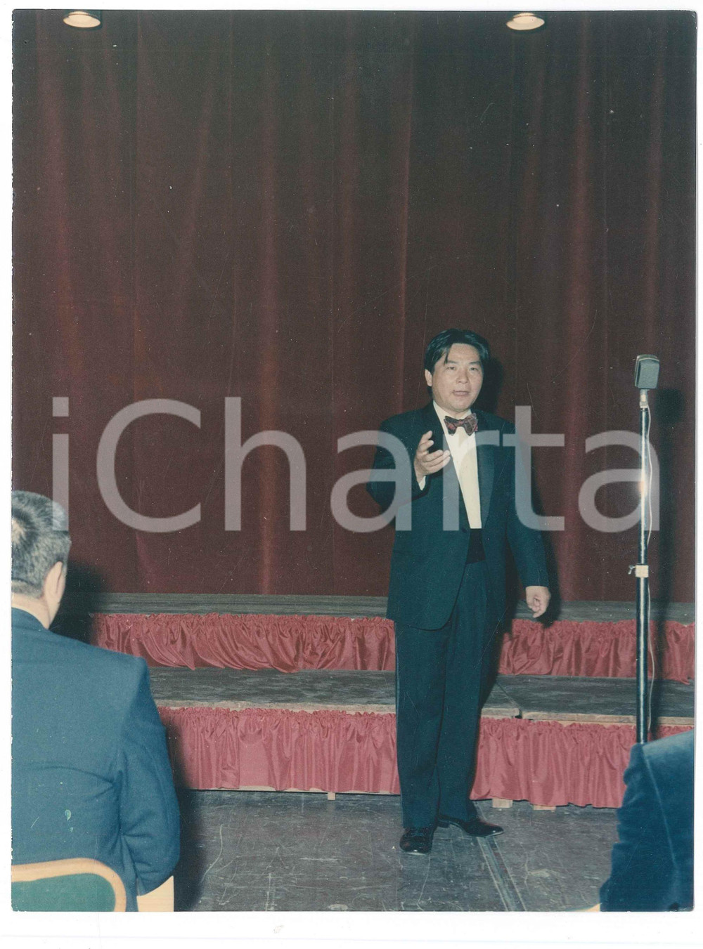 Fotografia d epoca originale 1975 ca SALSOMAGGIORE TERME  LIRICA  Kim SHIN WAN in concerto  Foto 18x24 1
