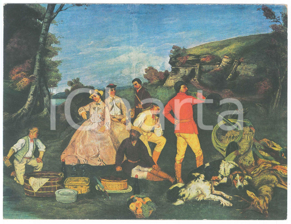 Oggetto da collezione cartaceo 1966 COSTA CROCIERE M/n Anna C.  MenÃ¹ pranzo ILLUSTRATO Gustave Courbet 1