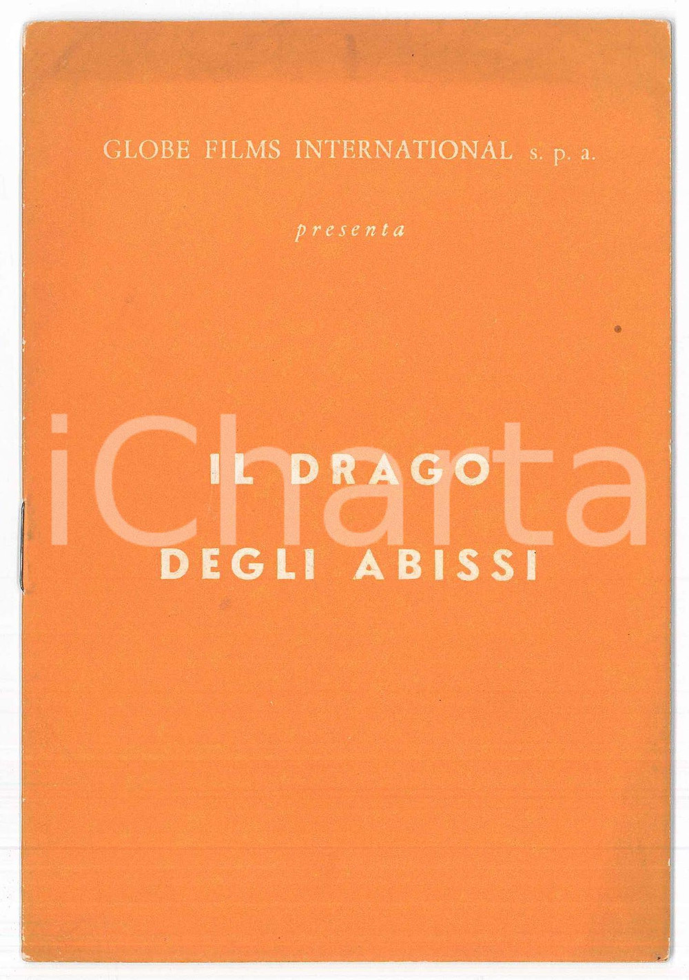 Materiale pubblicitario d’epoca 1959 CINEMA Il drago degli abissi  Pubblicazione ILLUSTRATA GLOBE FILMS 1