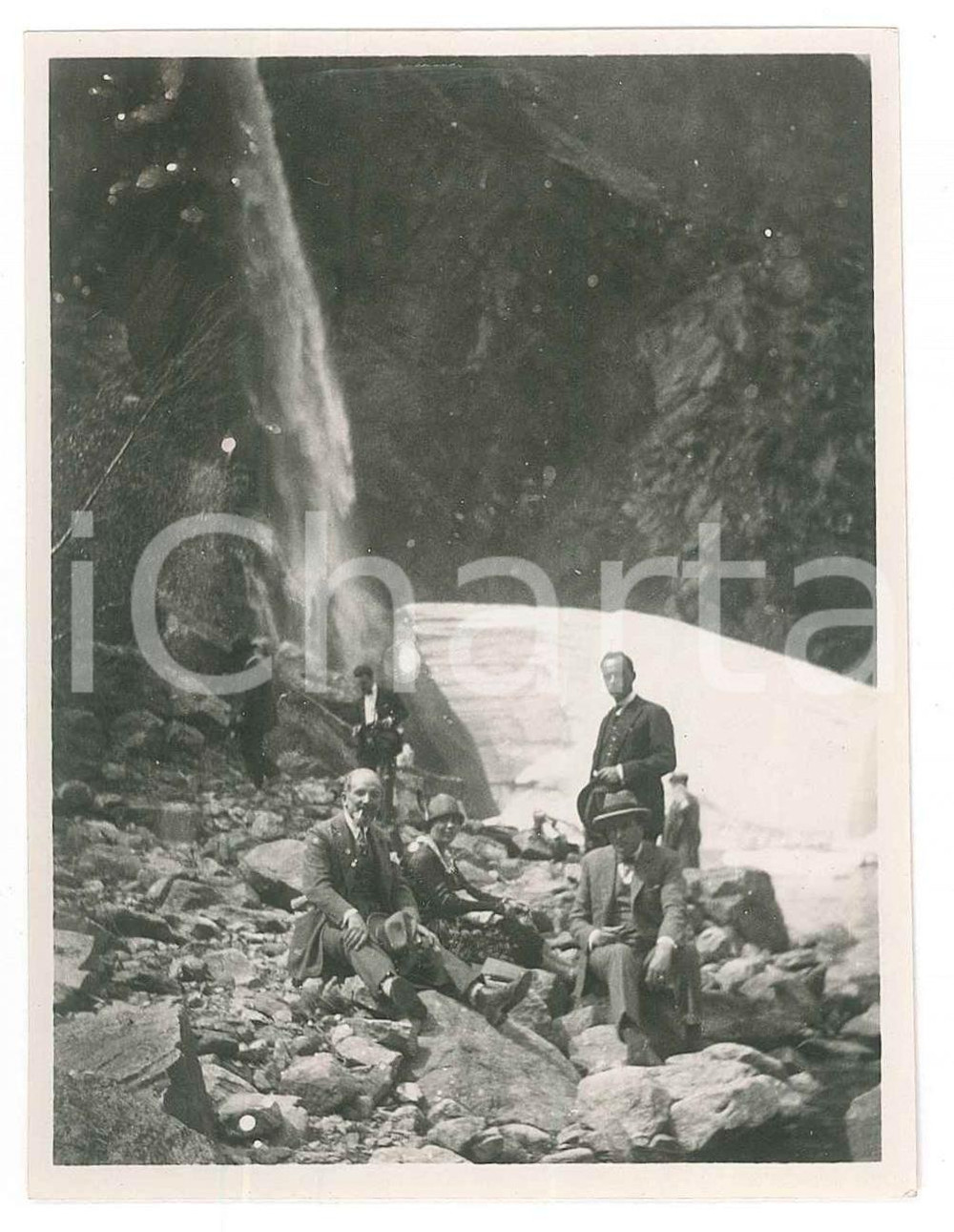 Fotografia d epoca originale 1925 TRENTINO Area CAMPITELLO DI FASSA  Escursionisti Foto 8x10 cm 1