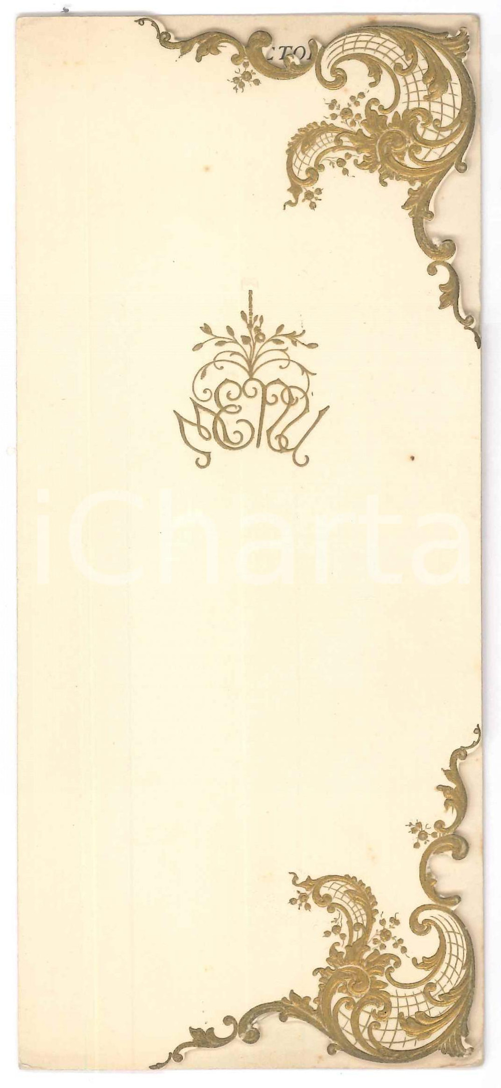 Oggetto da collezione cartaceo 1901 FRANCE  CafÃ© VOISIN  Menu diner  Vintage EMBOSSED 1