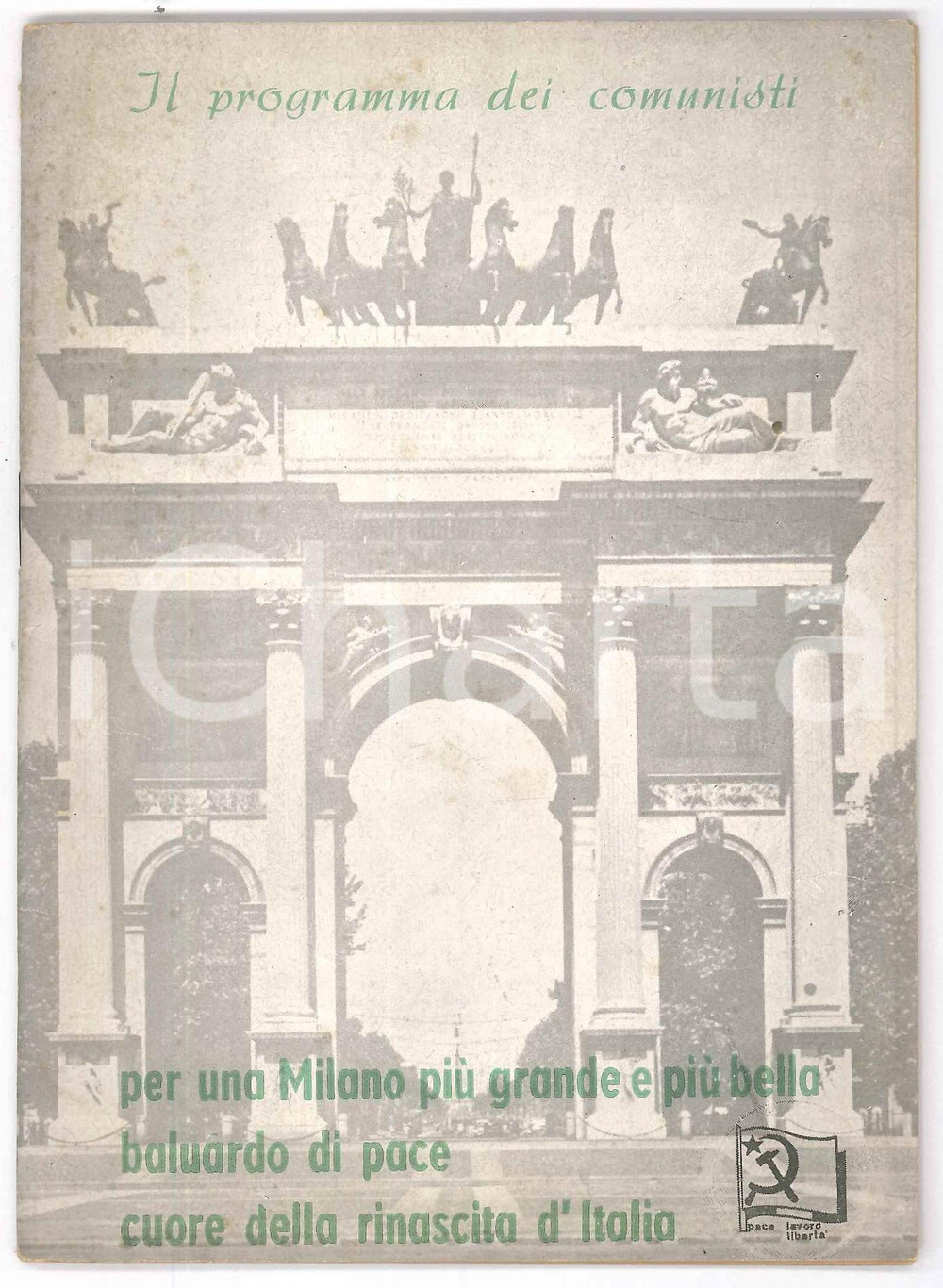 Libro, pubblicazione d epoca 1956 PCI MILANO Elezioni amministrative  Il programma dei comunisti 31 pp. 1