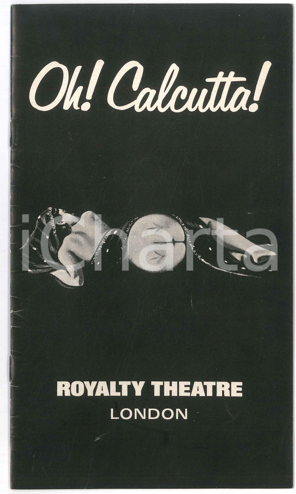 Materiale pubblicitario d’epoca 1970 ca LONDON Royal Theatre  Oh! Calcutta!  RISQUE revue  Brochure 16 p. 1