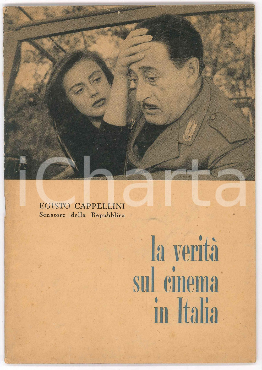 Libro, pubblicazione d epoca 1954 Egisto CAPPELLINI La verità sul cinema in Italia  52 pp. 1