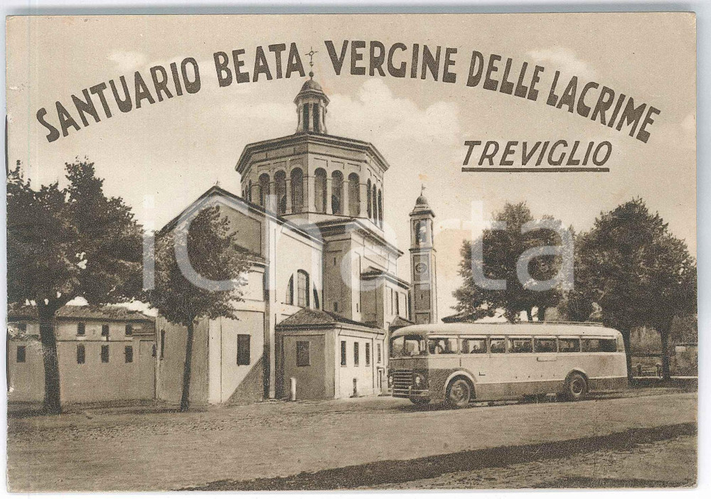 Materiale pubblicitario d’epoca 1950 ca TURISMO TREVIGLIO Santuario Beata Vergine delle Lacrime  24 pp. 1
