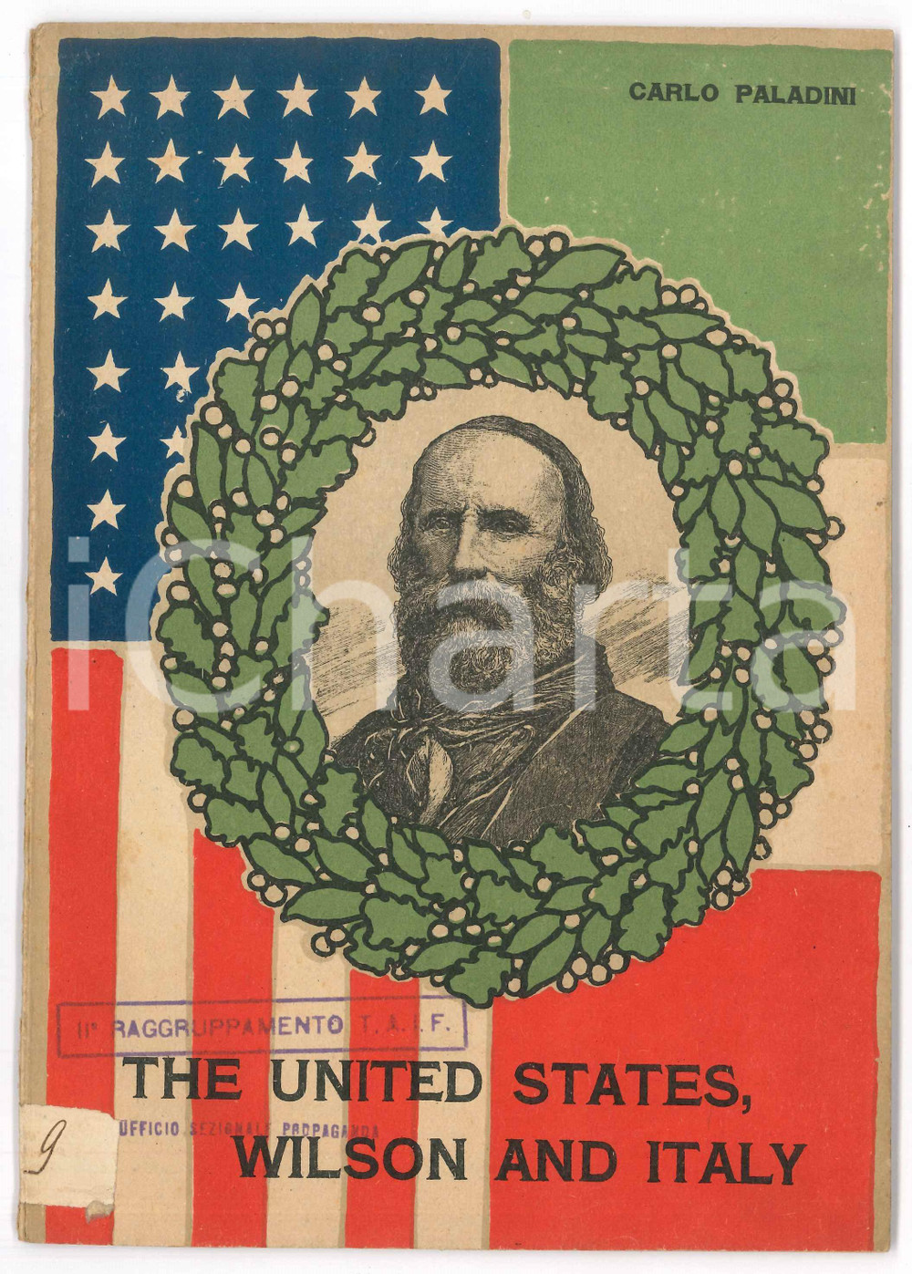 Libro, pubblicazione d epoca 1918 WW1 Carlo PALADINI The United States, Wilson and Italy English 23 p. 1