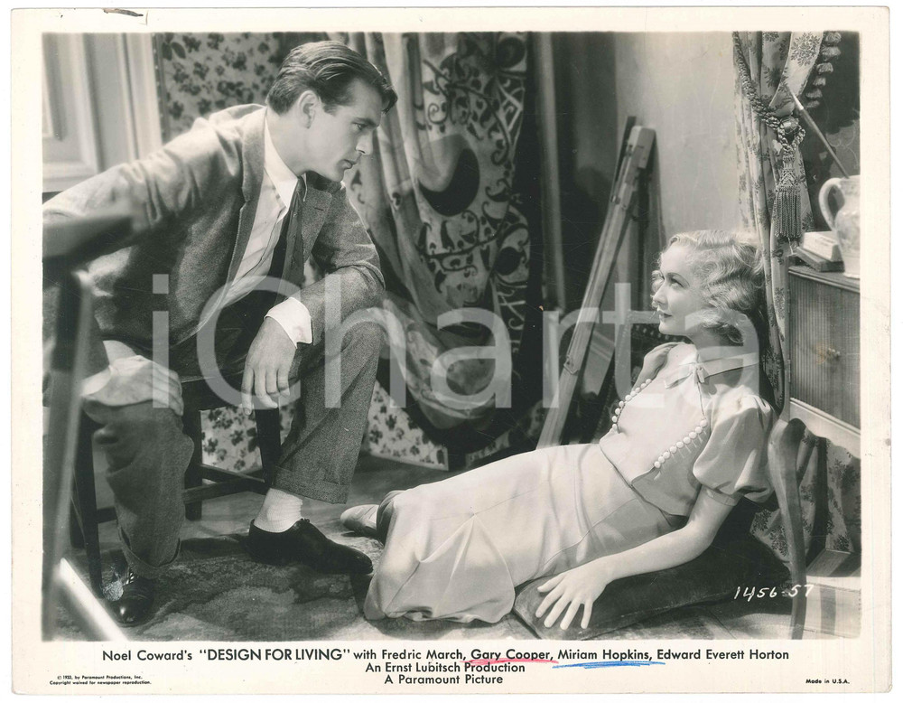 Fotografia d epoca originale 1933 Film Design for Living  Gary COOPER Miriam HOPKINS Photo 26x20 cm 1