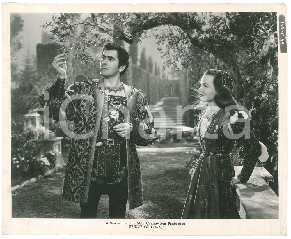 Fotografia d epoca originale 1949 CINEMA Film Prince of Foxes  Tyrone POWER Wanda HENDRIX Photo 26x20 cm 1