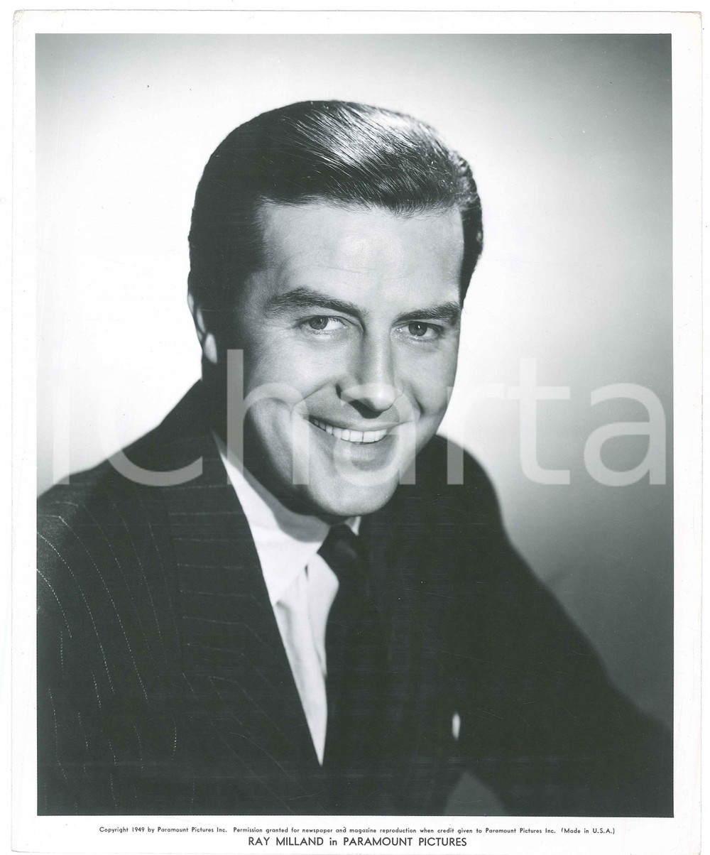 1949 USA CINEMA Ray MILLAND - Ritratto - Fotografia PARAMOUNT 20x26 cm