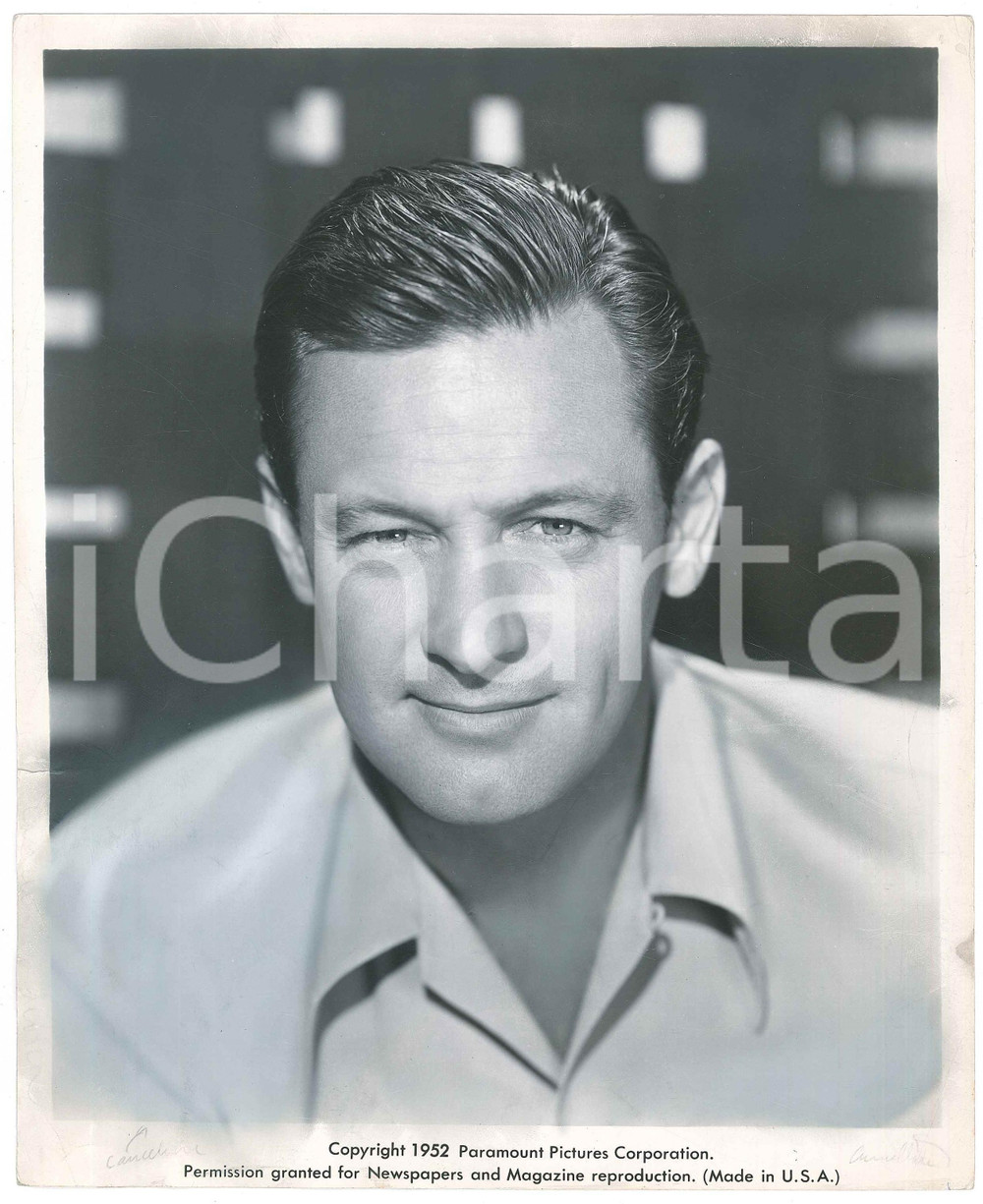 Fotografia d epoca originale 1952 USA CINEMA William HOLDEN  Ritratto  Foto PARAMOUNT 20x26 cm 1