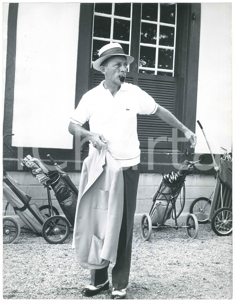 Fotografia d epoca originale 1962 USA CINEMA Bing CROSBY giocatore di golf Foto 20x26  cm 1
