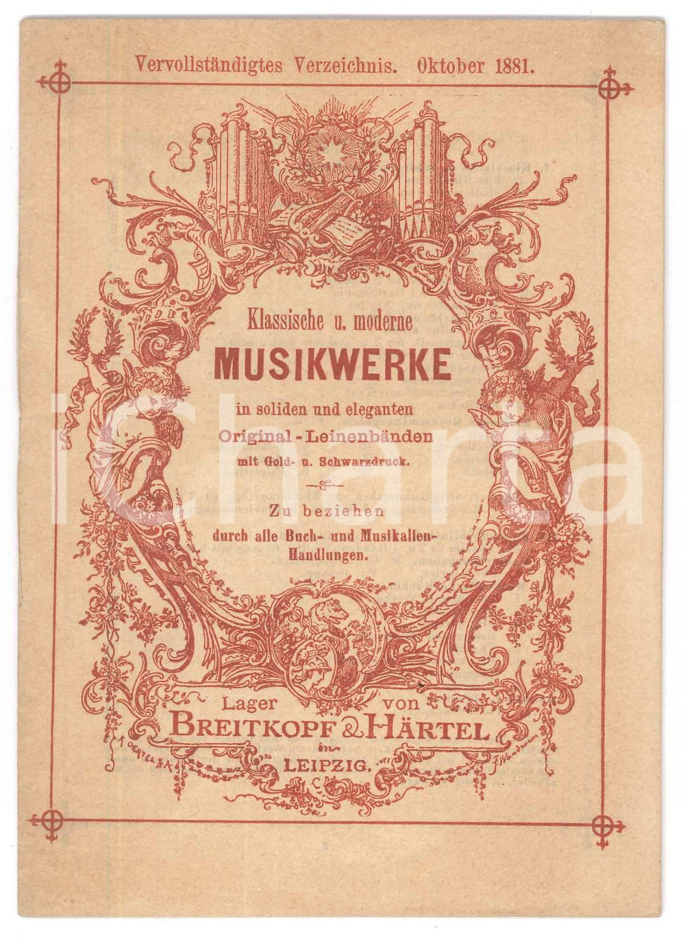 Libro, pubblicazione d epoca 1881 LEIPZIG Klassische und moderne MUSIKWERKE  Catalogue Breitkopf & Hartel 1