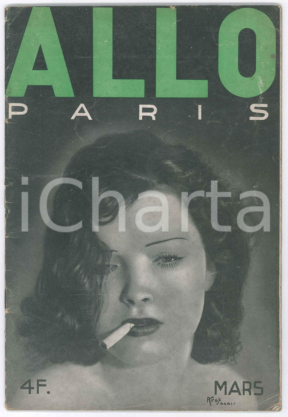 Giornale, rivista storica Mars 1934 ALLO PARIS La légende de Greta Garbo  Colette  Revue n° 10 RISQUE 1