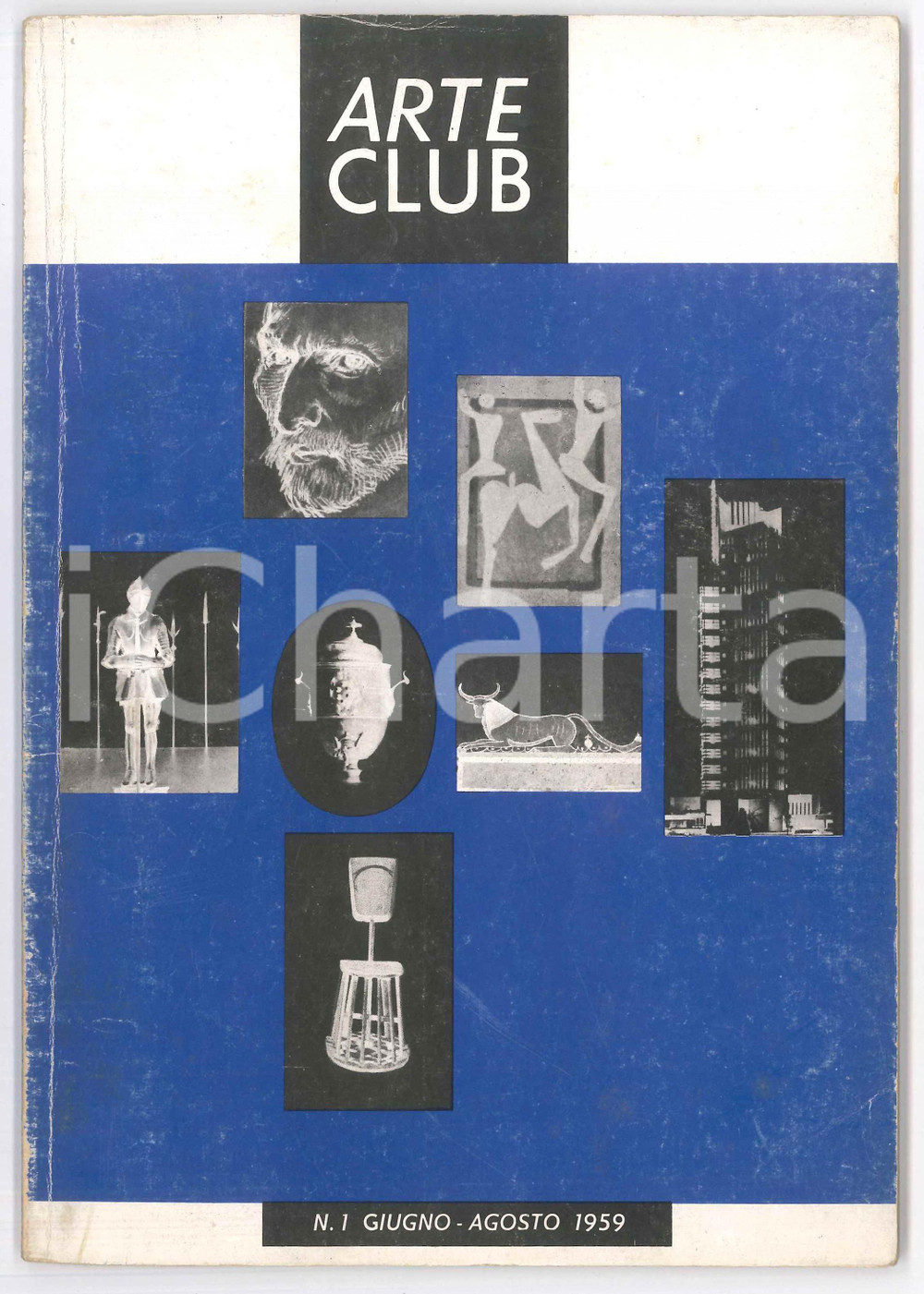 Giornale, rivista storica 1959 ARTE CLUB Picasso a Marsiglia  Marino Marini Rivista nÂ°1 1