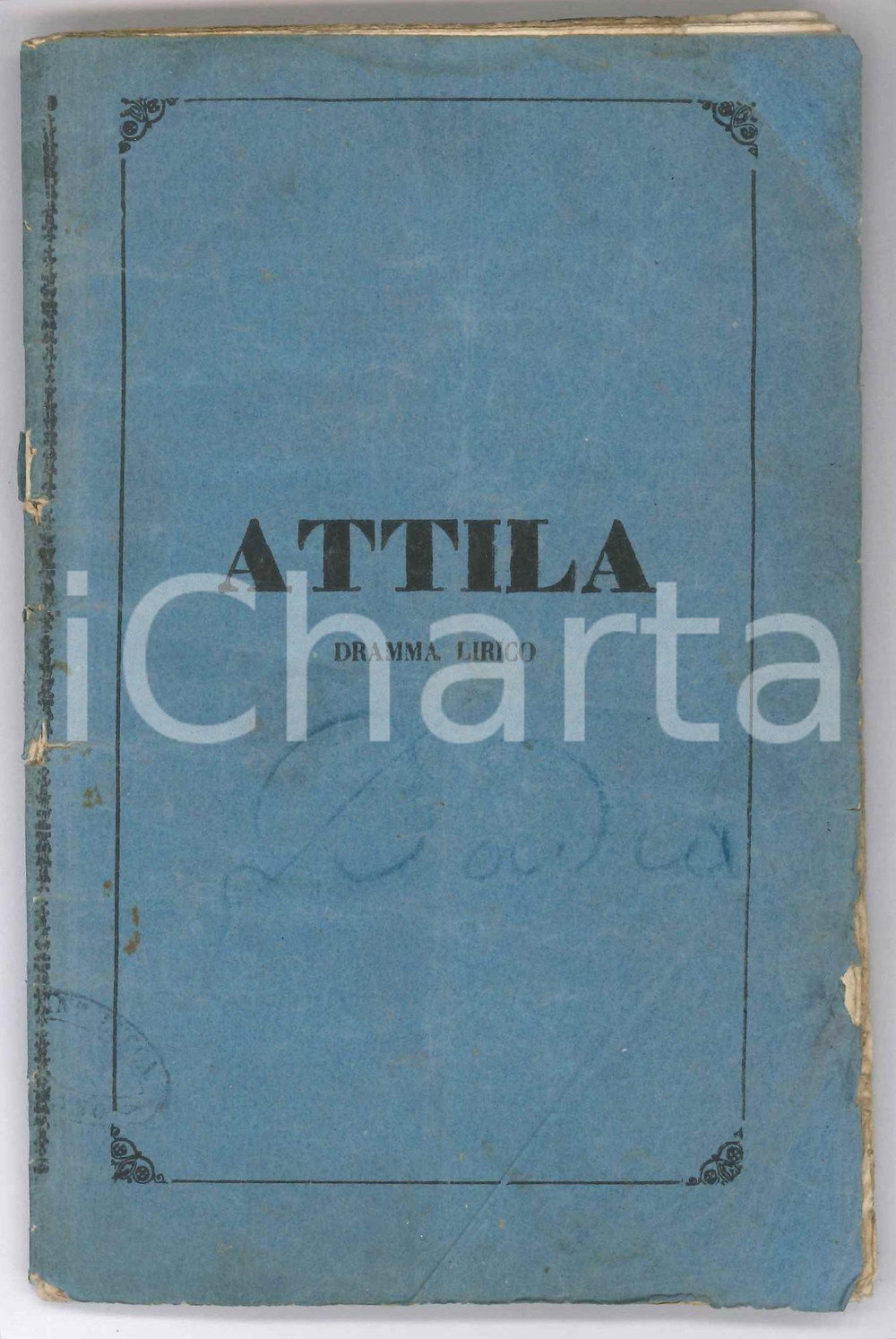 Libro, pubblicazione d epoca 1850 ca Giuseppe VERDI  Attila  Dramma lirico Ed. Francesco LUCCA 1