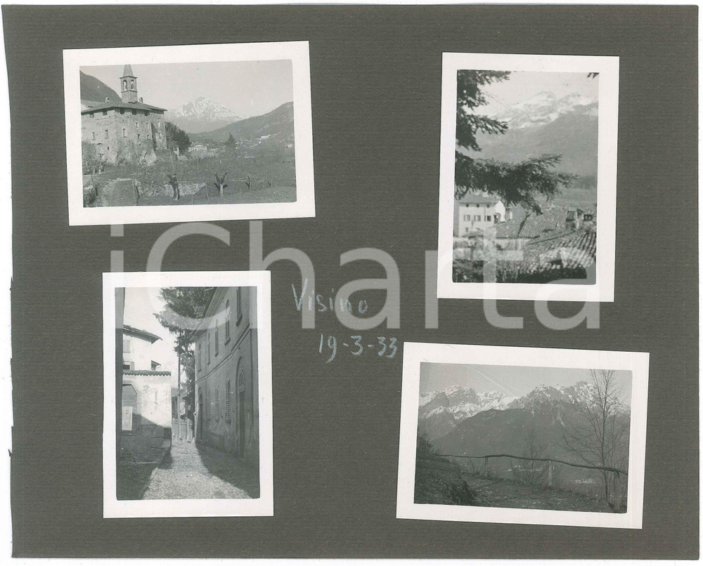 Fotografia d epoca originale 1933 VISINO CO Panorami di montagna Lotto 4 foto VINTAGE 1
