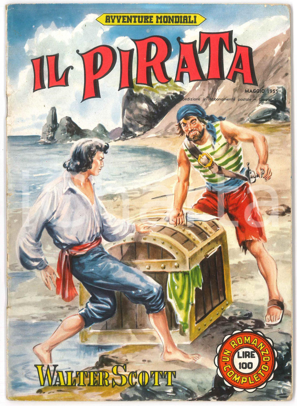 Libro, pubblicazione d epoca 1955 FUMETTI Walter SCOTT  Il pirata  Collana AVVENTURE MONDIALI 1
