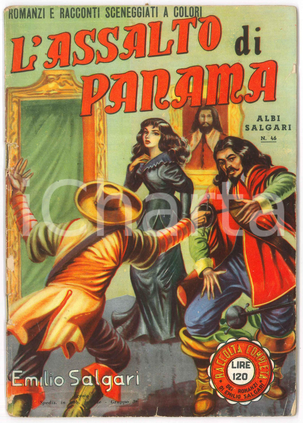 Libro, pubblicazione d epoca 1951 FUMETTI Albi Emilio SALGARI  L assalto di Panama  nÂ° 46 1