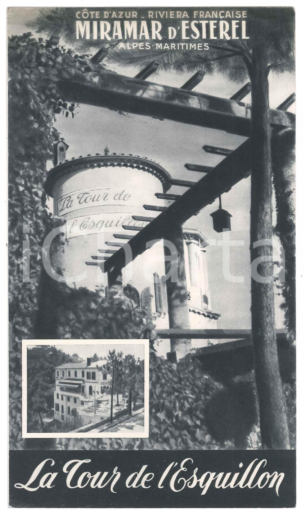 Materiale pubblicitario d’epoca 1940 ca COTE D AZUR F MIRAMAR D ESTEREL  La Tour de l Esquillon  Brochure 1