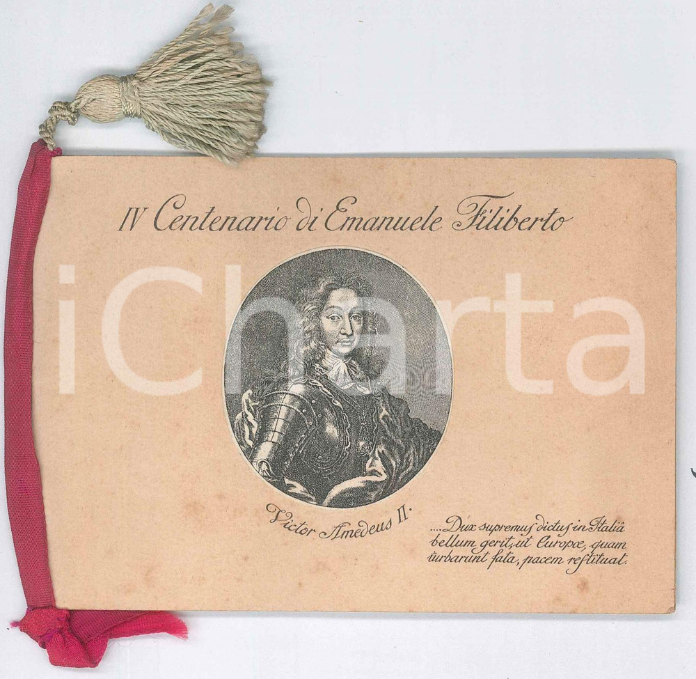 1928 TORINO IV Centenario Emanuele Filiberto - Biglietto dame Vittorio Amedeo II