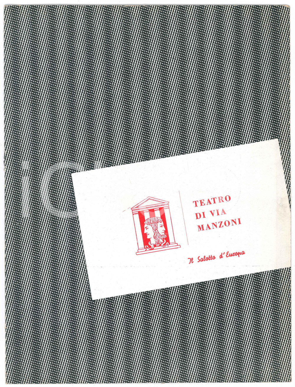 Materiale pubblicitario d’epoca 1956 MILANO Teatro Via MANZONI  Programma Buonanotte Patrizia! ADANI NINCHI 1