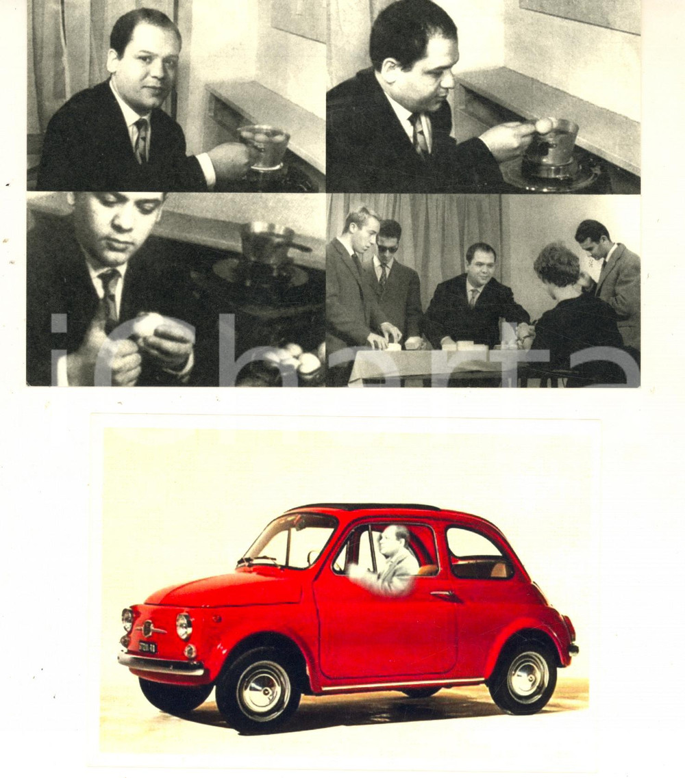 Materiale pubblicitario d’epoca 2000 ca MILANO Invito Fondazione MARCHESI omaggio a Piero MANZONI Club FIAT 500 1