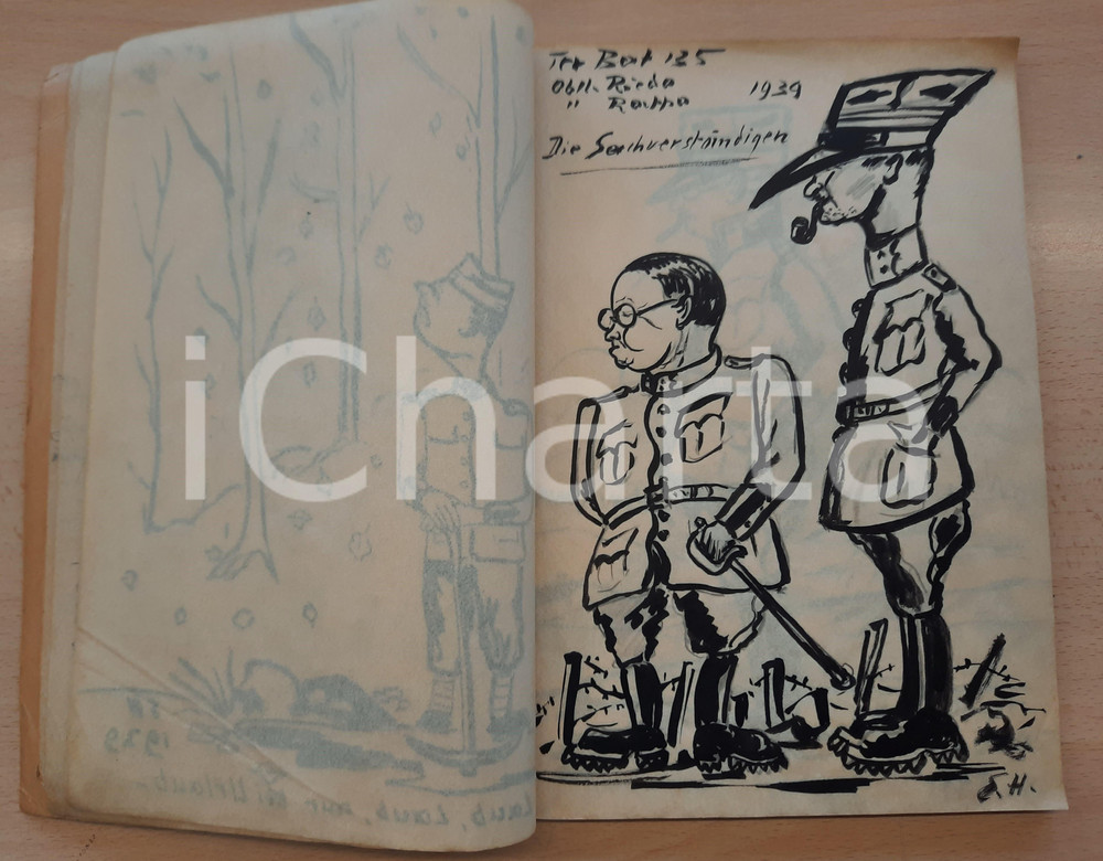Stampa, bozzetto originale 1939 SWITZERLAND Stadtkommando ZURICH  Ter Bat 135  Album sketches RARE 1
