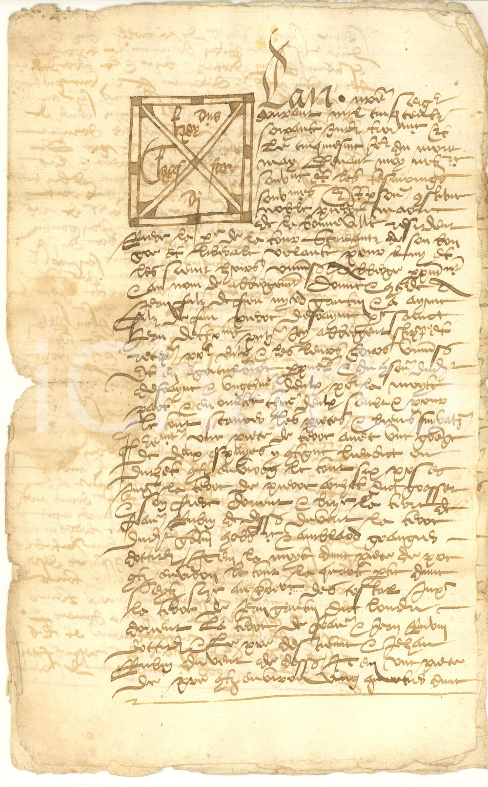 Documento originale, autentico 1563 LA TOUR HAUTE SAVOIE Donation Pierre Marie DE LA BONNEVILLE  Manuscript 1