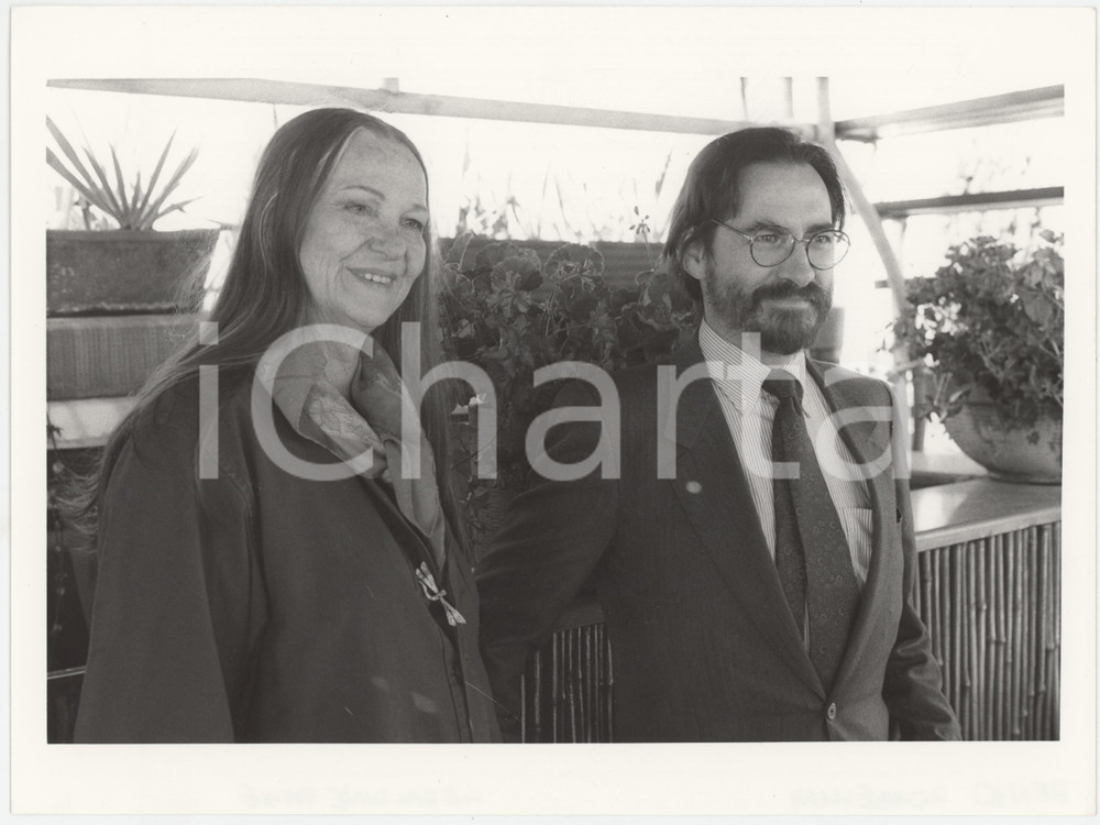 Fotografia d epoca originale 1985 ca CANNES Festival del Cinema  Renzo ROSSELLINI Geraldine PAGE 3 Foto 1