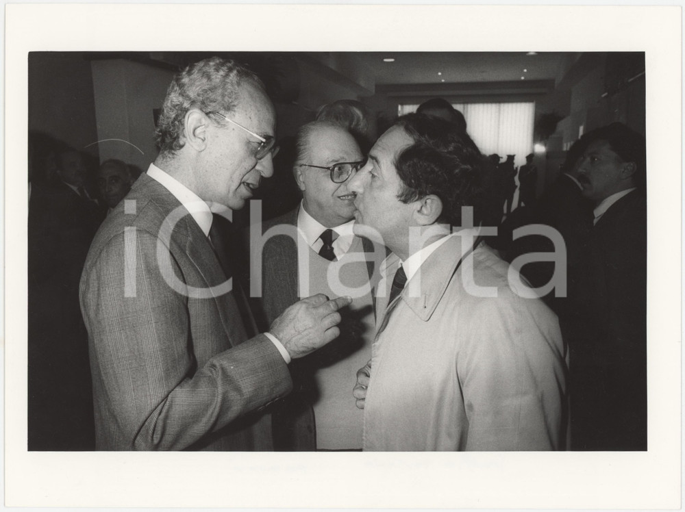 Fotografia d epoca originale 1985 ca DEMOCRAZIA CRISTIANA Alessandro FONTANA Virginio ROGNONI  Foto 2 1