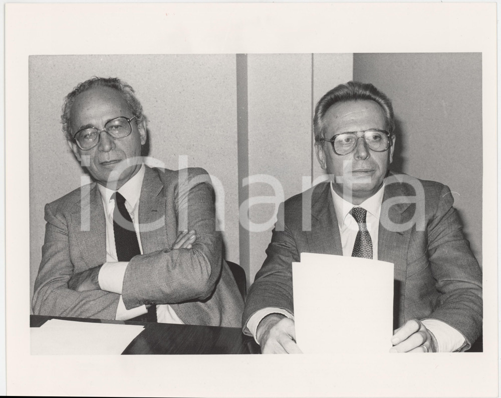 Fotografia d epoca originale 1985 ca DEMOCRAZIA CRISTIANA Virginio ROGNONI Luigi GRANELLI  Foto 1