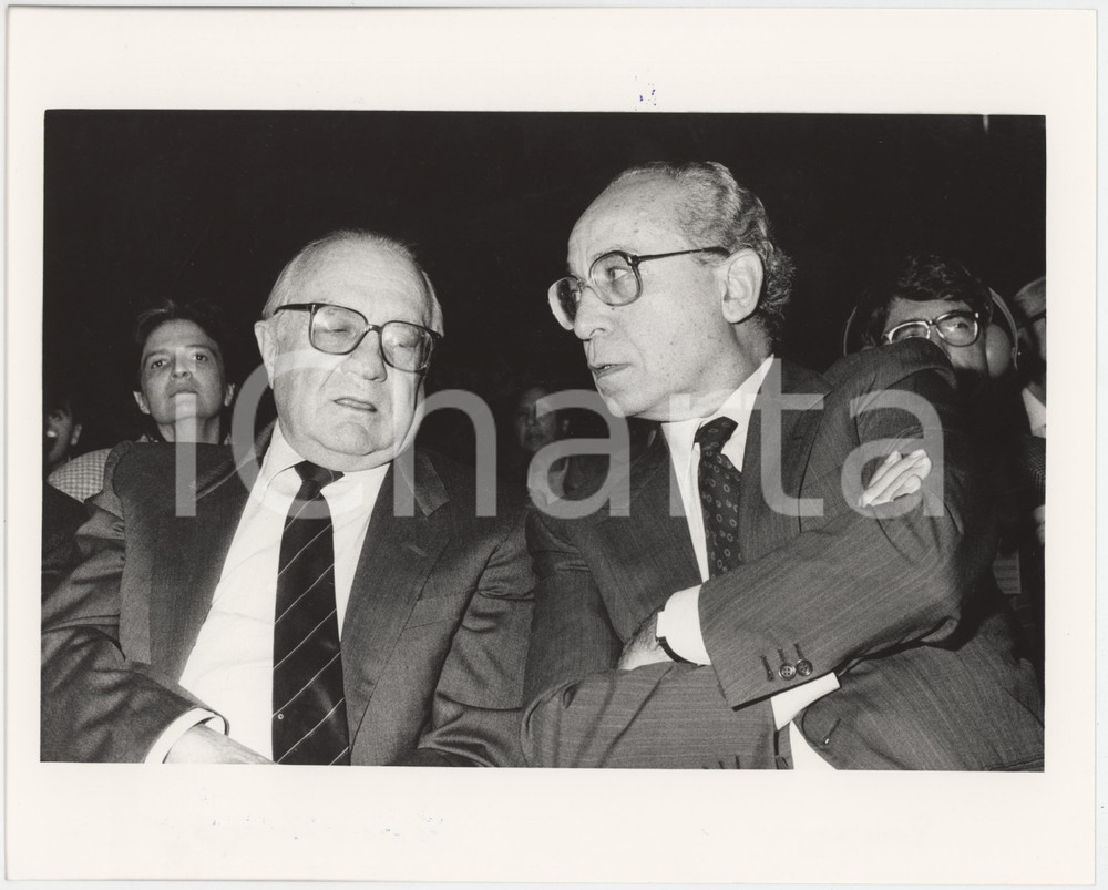 Fotografia d epoca originale 1985 ca DEMOCRAZIA CRISTIANA  Virginio ROGNONI Adolfo BERIA DI ARGENTINE Foto 1
