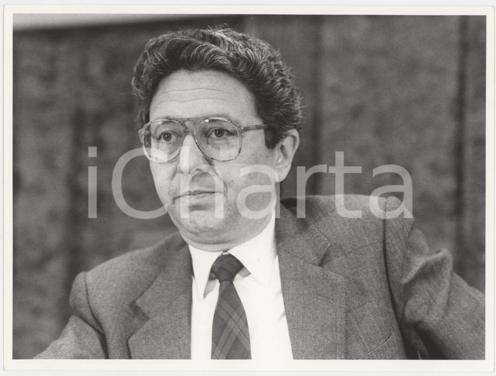 Fotografia d epoca originale 1985 ca DEMOCRAZIA CRISTIANA  Roberto MAZZOTTA  Ritratto  Foto 1
