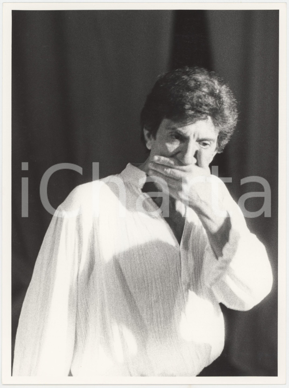 Fotografia d epoca originale 1986 RAI UNO Io a modo mio  Gigi PROIETTI  Ritratto  Foto 18x24 cm 1