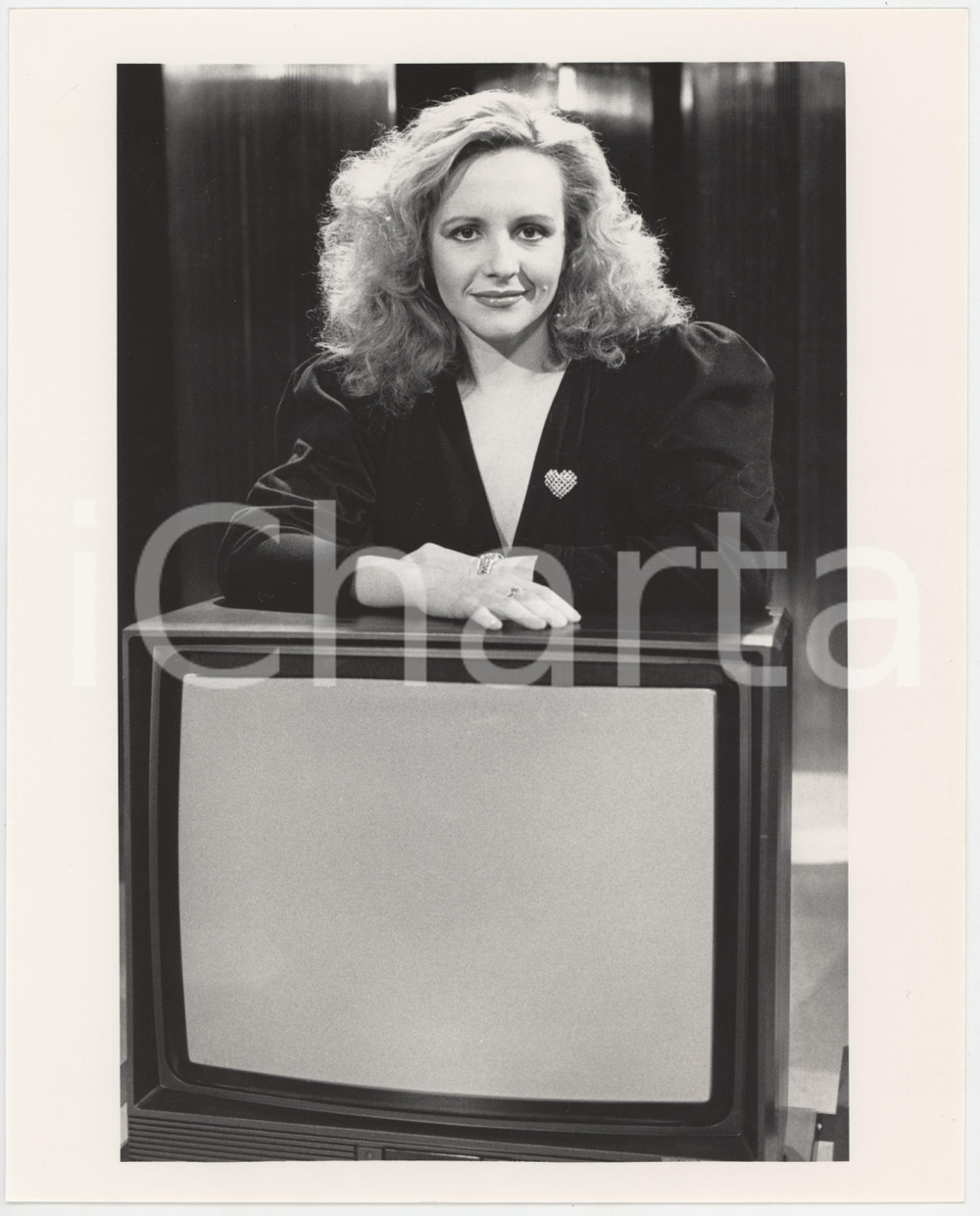 Fotografia d epoca originale 1985 ca TELEVISIONE ITALIA Oletta CITTERIO  Ritratto Foto 3 1