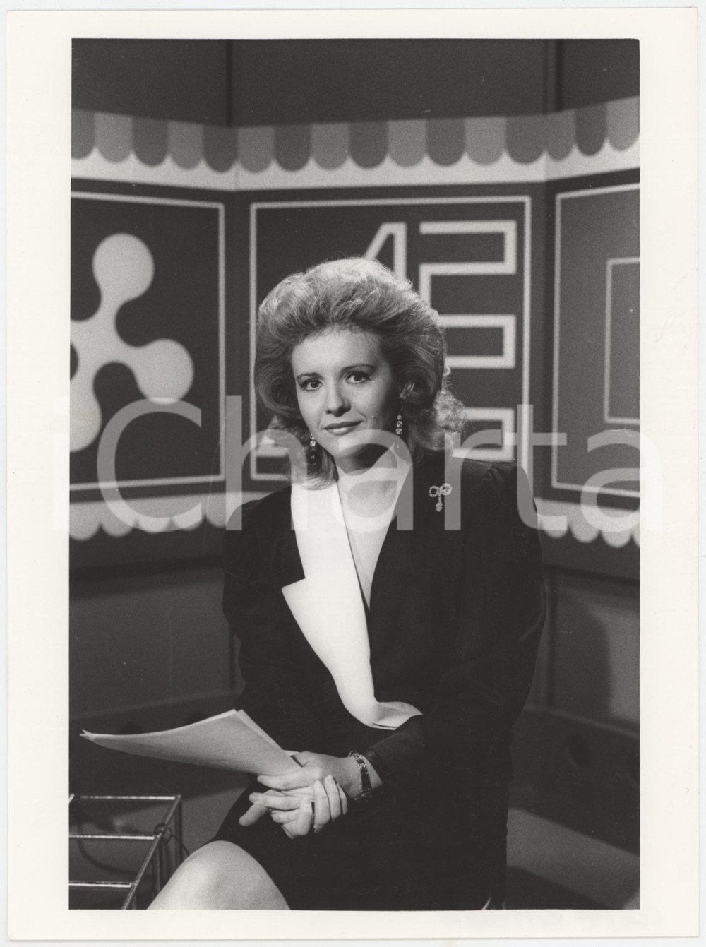 Fotografia d epoca originale 1985 ca TELEVISIONE ITALIA Oletta CITTERIO  Ritratto Foto 4 1