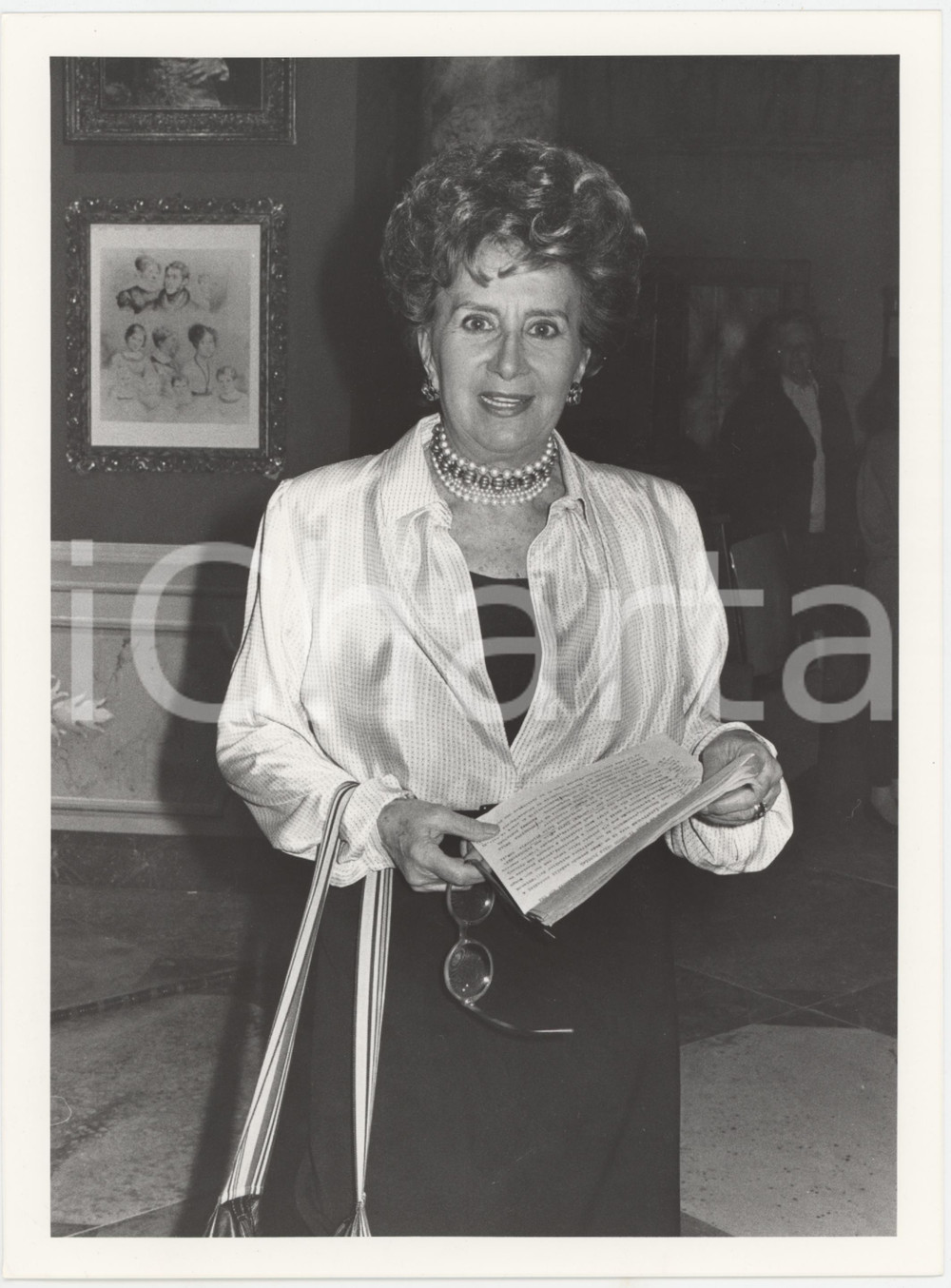Fotografia d epoca originale 1985 RAI Serata Manzoni  Camilla CEDERNA  Ritratto Foto 3 1