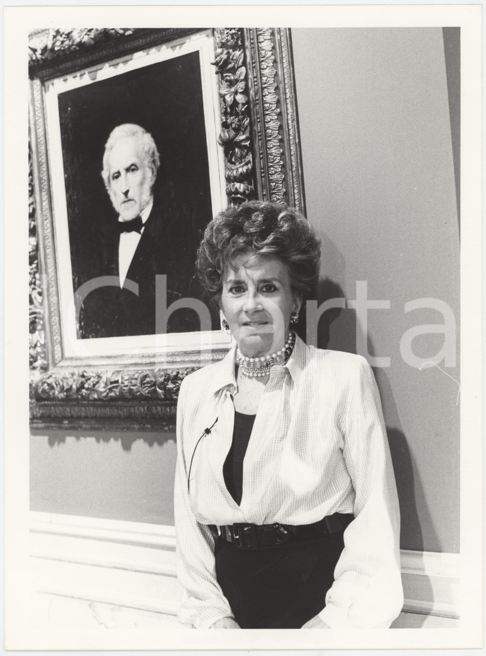 Fotografia d epoca originale 1985 RAI Serata Manzoni  Camilla CEDERNA  Ritratto Foto 1 1