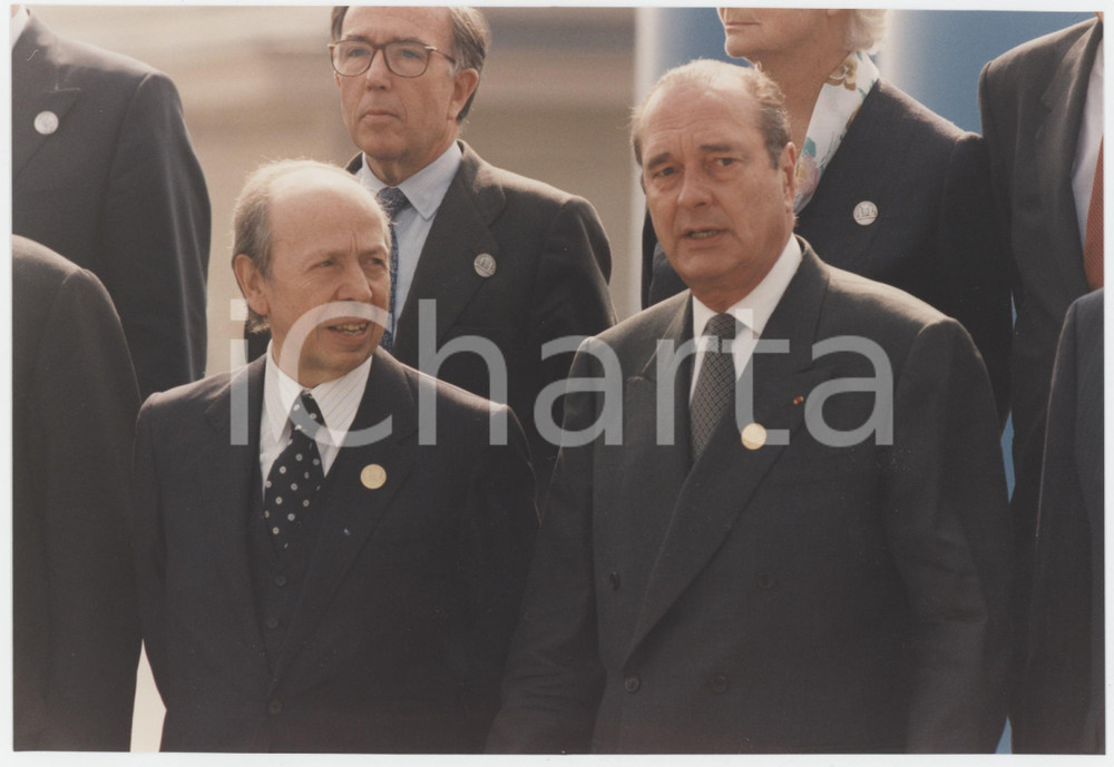 Fotografia d epoca originale 1996 TORINO LINGOTTO  Consiglio Europeo  Lamberto DINI Jacques CHIRAC Foto 1