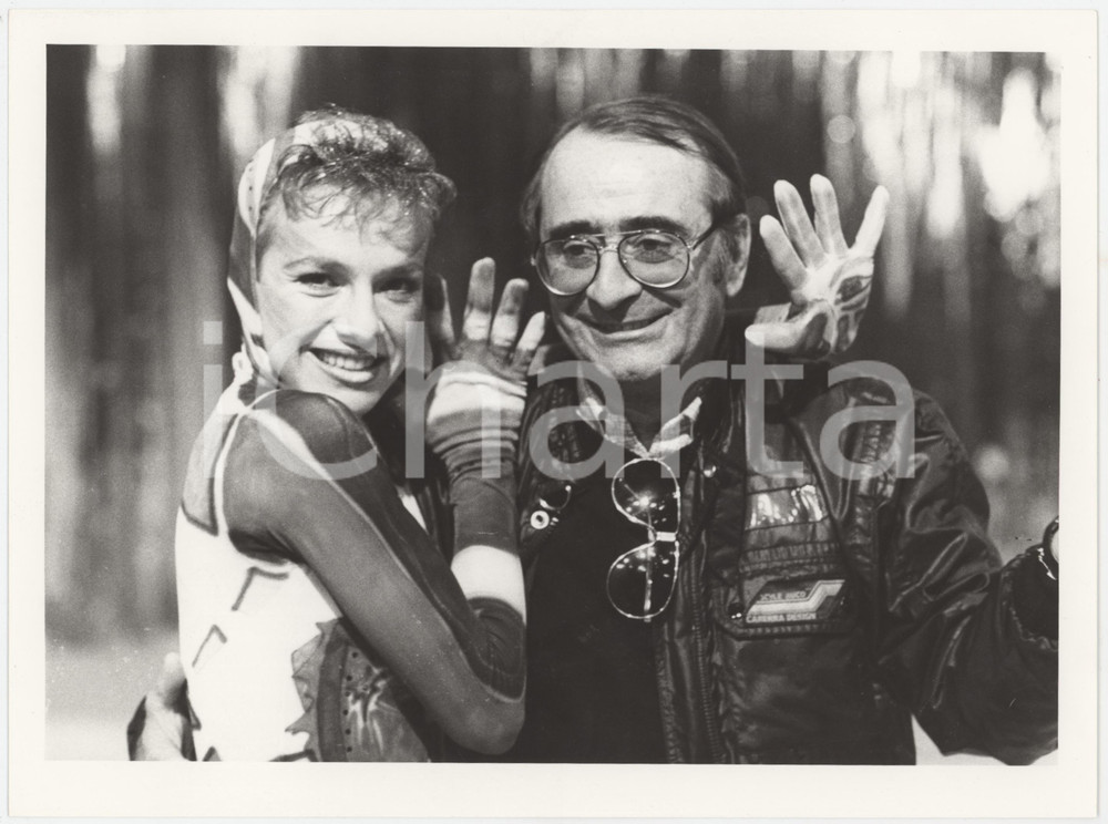 Fotografia d epoca originale 1985 RAI DUE Il tastomatto  Enzo TRAPANI Marine JAHAN  Foto 1