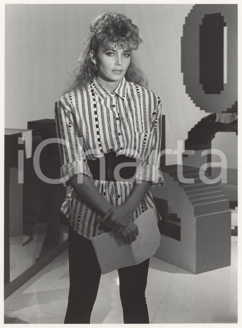 Fotografia d epoca originale 1985 ca RAI 2 Moda  Giovanna MALDOTTI conduttrice  Foto 1 1