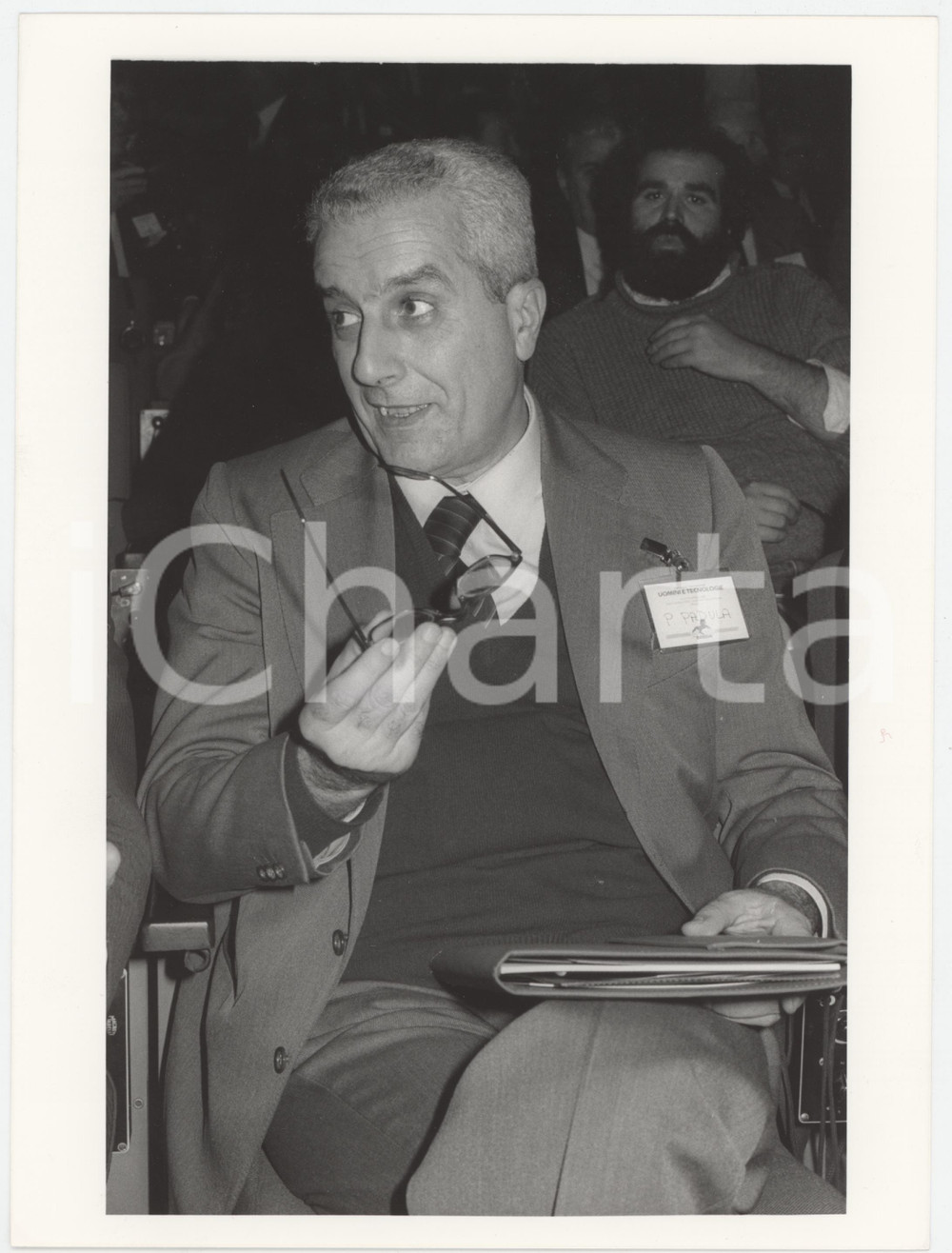 Fotografia d epoca originale 1986 MILANO Pietro PADULA al convegno BREDA Uomini e tecnologie  Foto 1