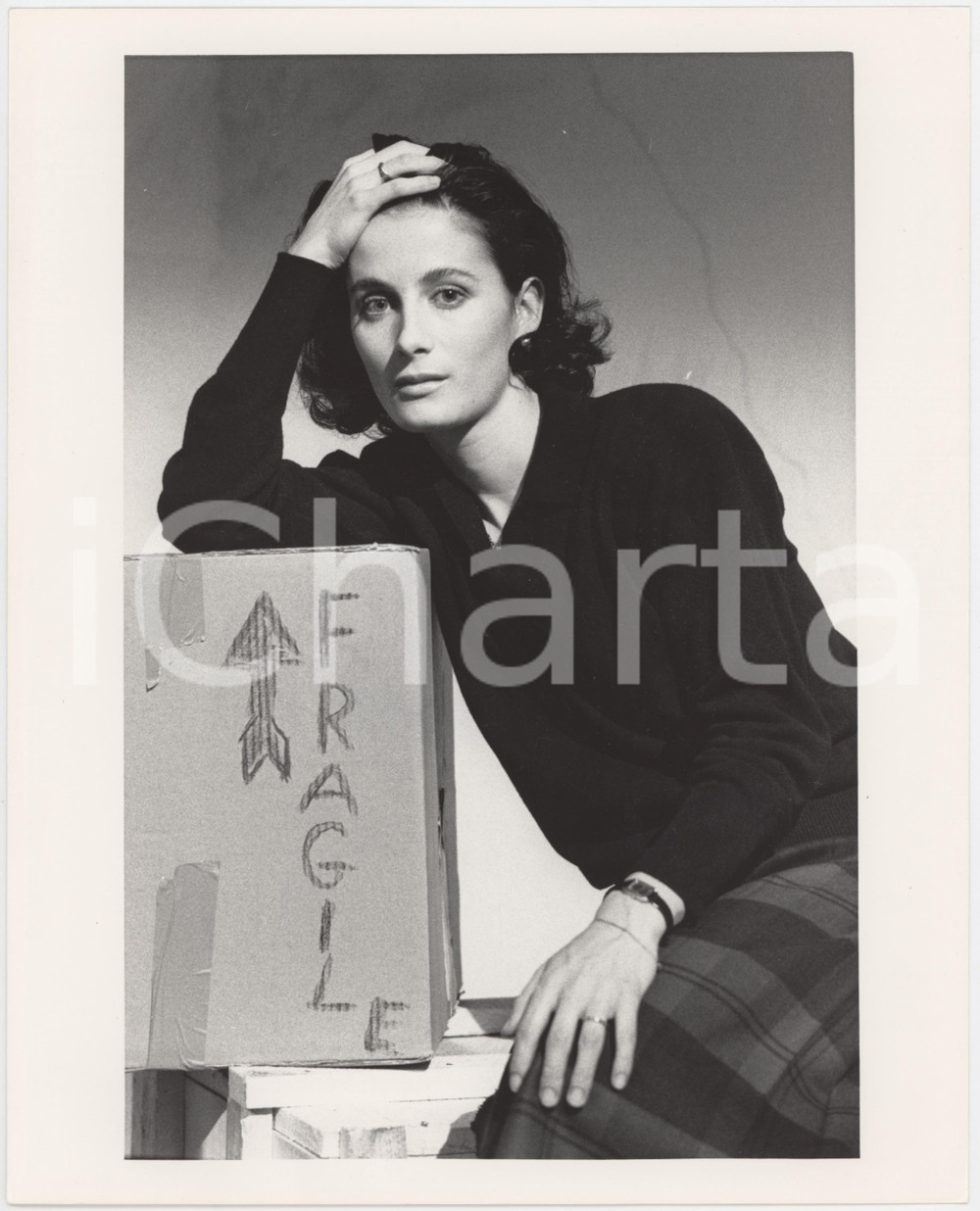 Fotografia d epoca originale 1985 ca CINEMA ITALIA Margaret MAZZANTINI  Ritratto Fragile Foto 3 1